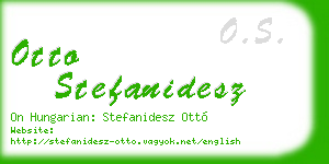 otto stefanidesz business card