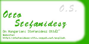 otto stefanidesz business card